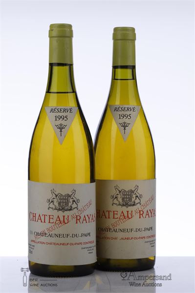 CHATEAUNEUF DU PAPE BLANC RAYAS  1995 - Reynaud - 2 Bottles