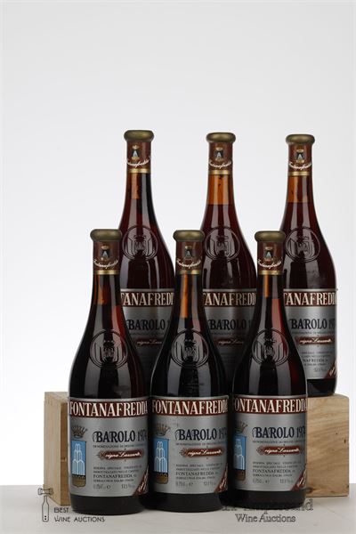 BAROLO LAZZARITO 1974 - Fontanafredda - 6 Bottles
