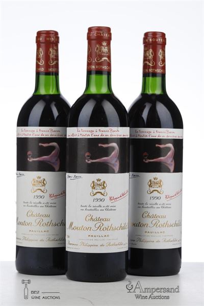 MOUTON ROTHSCHILD 1990 - Mc - 3 Bottles