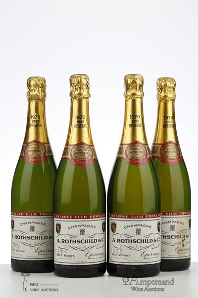 A. ROTHSCHILD BRUT GRANDE RESERVE 1970 - Alfred Rothschild - 4 Bottles
