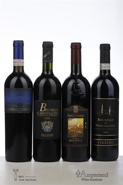 BRUNELLO DI MONTALCINO 2*1999 + 1*2004 + 1*2010   - Various Banfi - Agostina - Ferrero - Talenti - 4 Bottles