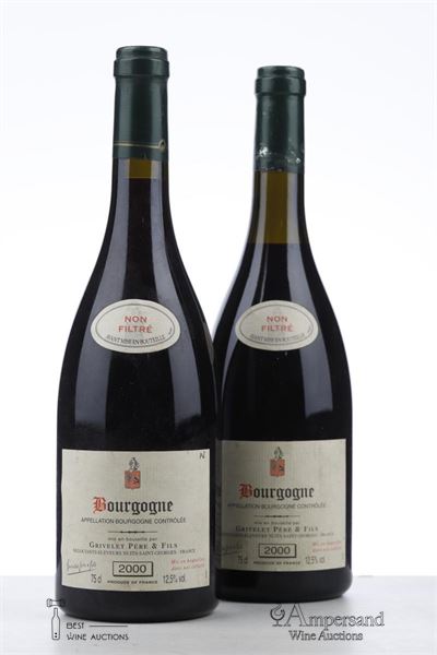 BOURGOGNE ROUGE 2000 - Grivelet - 2 Bottles