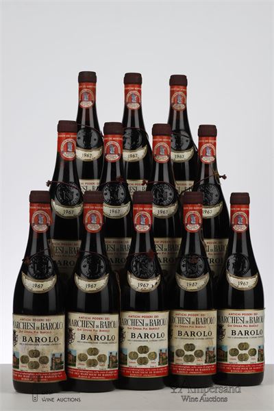 BAROLO 1967 - Marchesi di Barolo - 12 Bottles