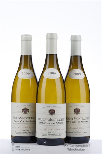 PULIGNY MONTRACHET LES FOLATIERES 2009 - Bernard et Thierry Glantenay - 3 Bottles