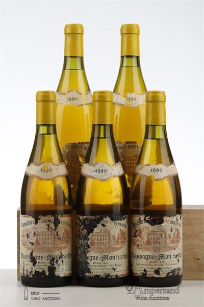 CHASSAGNE MONTRACHET 1990 - Domaine des Hautes Cornieres - 5 Bottles