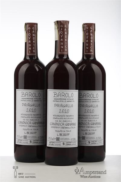 BAROLO PAIAGALLO 2020 - Canonica Giovanni - 3 Bottles