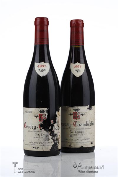 GEVREY CHAMBERTIN EN CHAMPS VIEILLE VIGNE 1997 - Denis Mortet - 2 Bottles