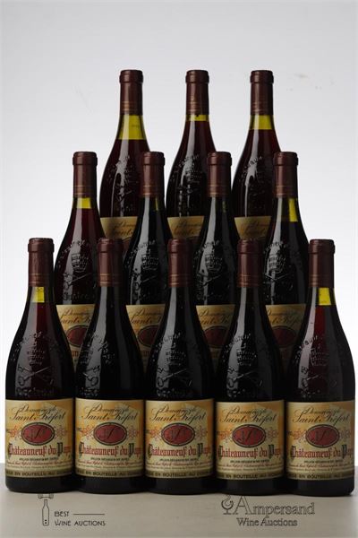 CHATEAUNEUF DU PAPE 1992 - Domaine Saint Prefert - 12 Bottles