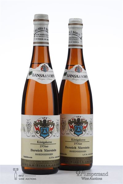 KONINGSKERZE BEREICH NIERSTEIN 1976 - Bansa et Sohn - 2 Bottles