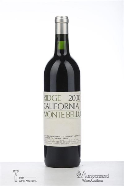 RIDGE MONTE BELLO 2000 - Ridge Vineyard - 1 Bottle