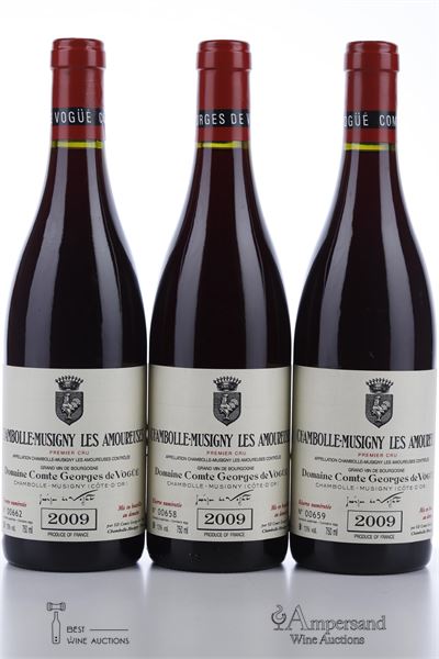 CHAMBOLLE MUSIGNY LES AMOUREUSES 2009 - Comte de Vogue - 3 Bottles