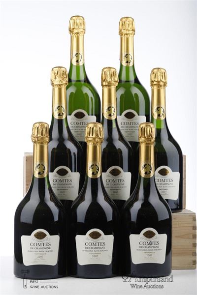 TAITTINGER COMTES DE CHAMPAGNE BLANC DE BLANCS 2007 - Taittinger - 8 Bottles