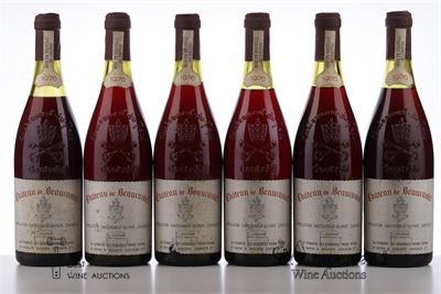 CHATEAUNEUF DU PAPE BEAUCASTEL 1976 - Beaucastel - 6 Bottles