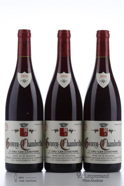 GEVREY CHAMBERTIN LES CAZETIERS 2010 - Armand Rousseau - 3 Bottles