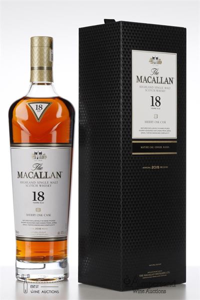 MACALLAN 18 Y NV - Macallan -  Sherry Oak Cask - 2018 Release - 43% - 1 Bottle - Oc 1