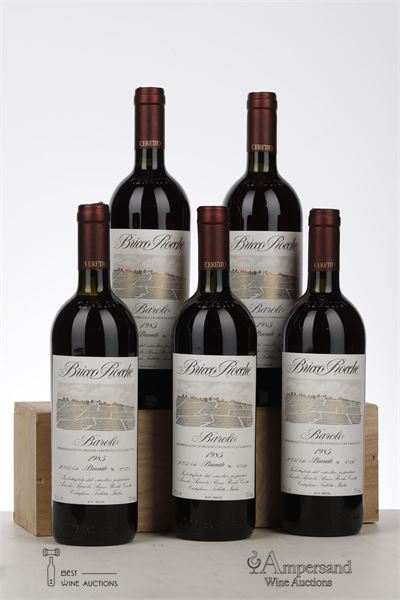 BAROLO BRICCO ROCCHE BRUNATE 1985 - Ceretto - 5 Bottles
