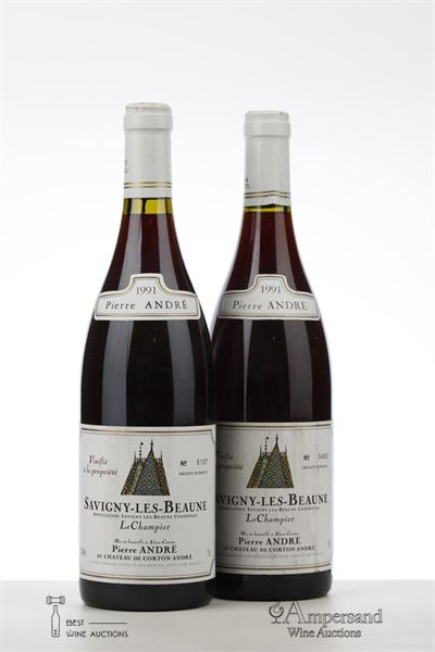SAVIGNY LES BEAUNE LE CHAMPIER 1991 - Chateau de Corton Pierre Andre - 2 Bottles