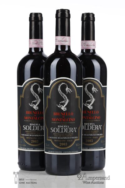 BRUNELLO DI MONTALCINO CASE BASSE RISERVA 2003 - Soldera - 3 Bottles