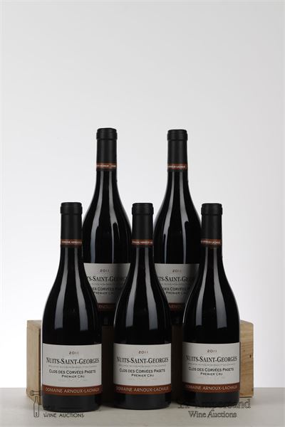 NUITS ST GEORGES CLOS DES CORVEES PAGETS 2011 - Arnoux Lachaux - 5 Bottles