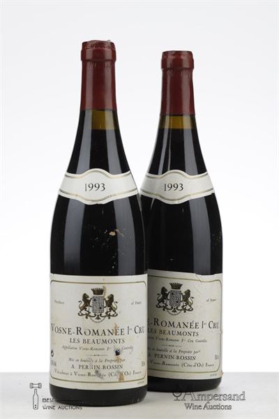 VOSNE ROMANEE LES BEAUMONTS 1993 - A. Pernin Rossin - 2 Bottles
