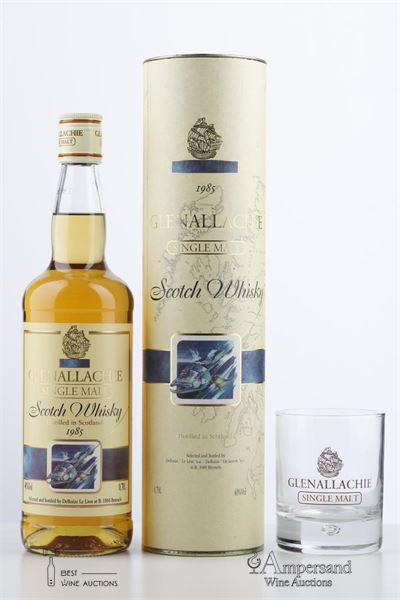 GLENALLACHIE 1985 Delhaize Le Lion - Including one Glass - Alc. 40% 1 bottle