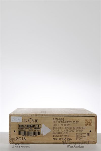 OPUS ONE 2018 - Mondavi/Rothschild - 6 Bottles - Owc 6