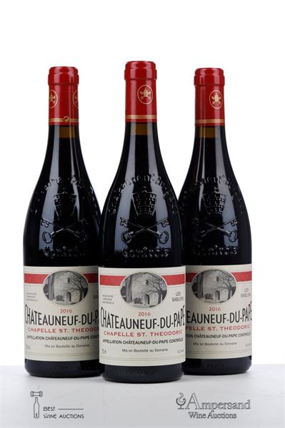 CHATEAUNEUF DU PAPE LES SABLONS 2016 - Chapelle Saint Theodoric - 3 Bottles