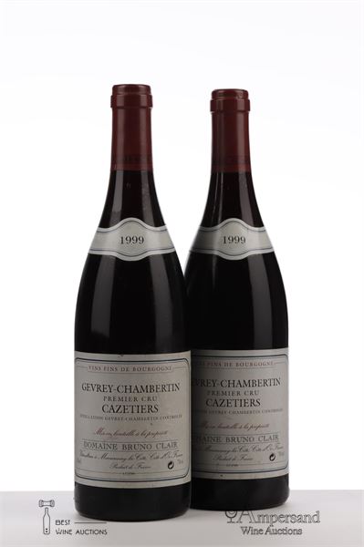 GEVREY CHAMBERTIN CAZETIERS 1999 - Bruno Clair - 2 Bottles