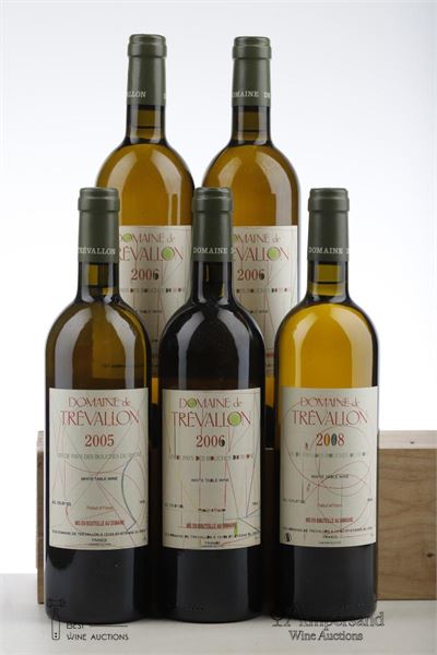 DOMAINE DE TREVALLON BLANC 1*2005 + 3*2006 + 1*2008   - Mc - 5 Bottles