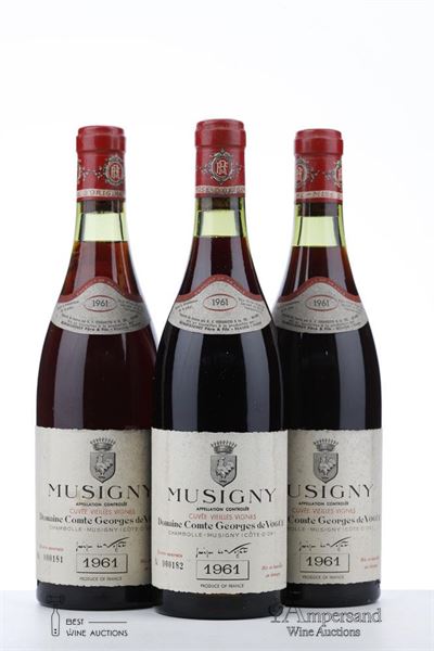 MUSIGNY 1961 - Comte de Vogue Mise Remoissenet - 3 Bottles