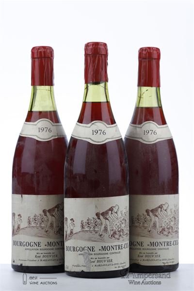 BOURGOGNE ROUGE MONTRE CUL 1976 - Rene Bouvier - 3 Bottles