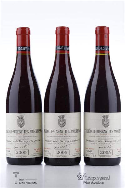 CHAMBOLLE MUSIGNY LES AMOUREUSES 2005 - Comte de Vogue - 3 Bottles