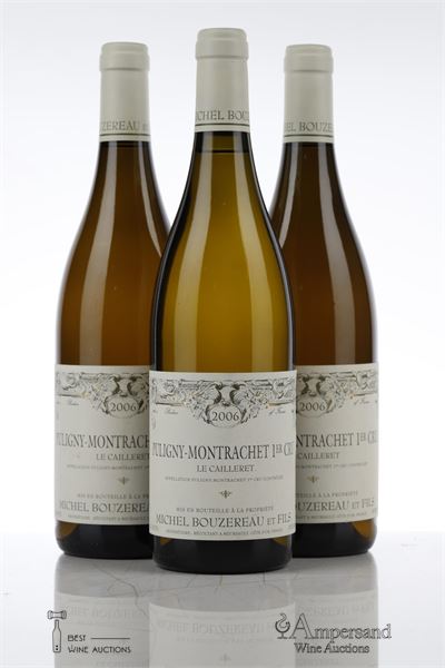 PULIGNY MONTRACHET LE CAILLERET 2006 - Michel Bouzereau - 3 Bottles