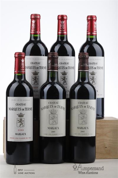 MARQUIS DE TERME 2*2005 + 4*2009  - Mc - 6 Bottles