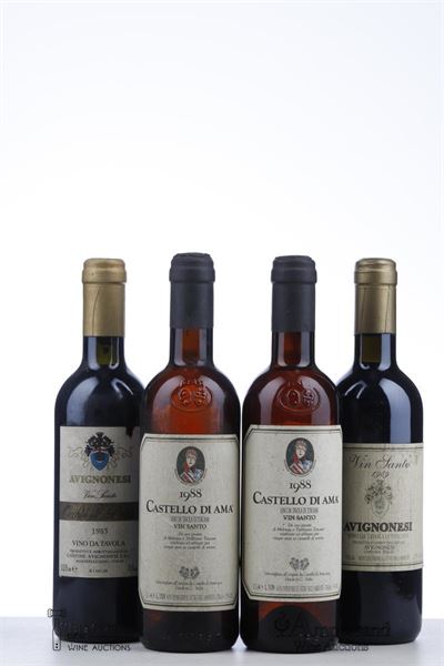 MIXED LOT VIN SANTO 1985 - 1988 - 1989  NV - Castello di Ama - Avignonesi - 4 x 0,375Ltr