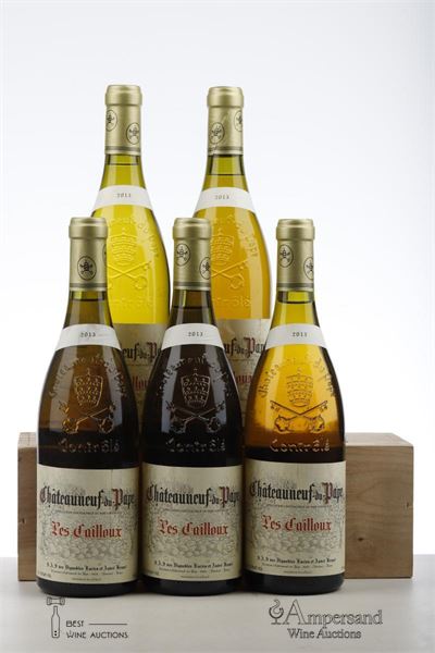 CHATEAUNEUF DU PAPE BLANC LES CAILLOUX 2013 - Lucien et Andre Brunel - 5 Bottles