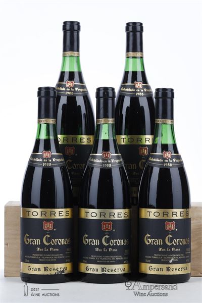 MAS LA PLANA GRAN CORONAS GRAN RESERVA 1988 - Torres - 5 Bottles