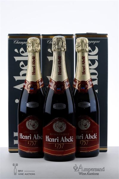 HENRI ABELE BRUT 1989 - Henri Abele - 3 Bottles - Oc 1