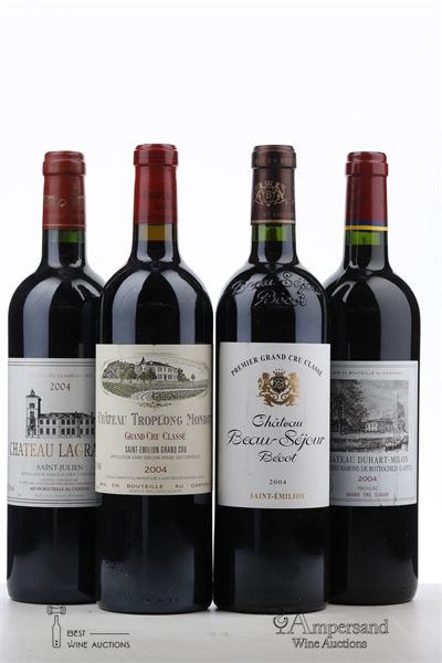 MIXED LOT BORDEAUX 4 BOTTLES NV - 2004 Troplong Mondot / 2004 Duhart Milon / 2004 Beausejour Becot / 2004 Lagrange - 1 Bottle