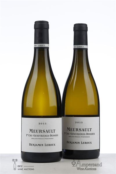 MEURSAULT GENEVRIERES DESSOUS 2015 - Benjamin Leroux - 2 Bottles