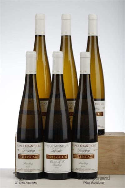 RIESLING KESSLER CUVEE H.W. 3*2014 + CUVEE SAERING 3*2014   - Dirler Cade - 6 Bottles