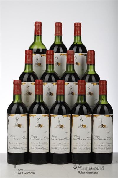 MOUTON BARONNE PHILIPPE 1975 - Mc - 12 Bottles
