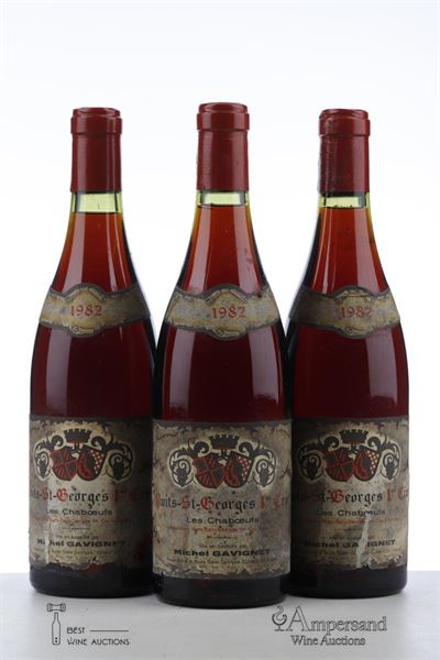 NUITS ST GEORGES LES CHABOEUFS 1982 - Michel Gavignet - 3 Bottles