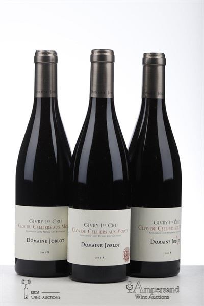 GIVRY ROUGE CLOS DU CELLIER AUX MOINES 2018 - Joblot - 3 Bottles