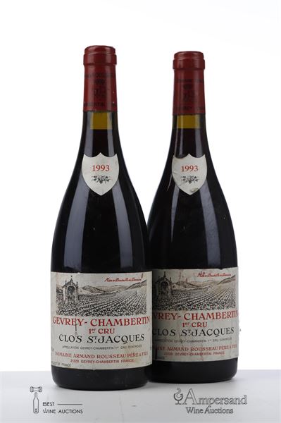 GEVREY CHAMBERTIN CLOS ST JACQUES 1993 - Armand Rousseau - 2 Bottles