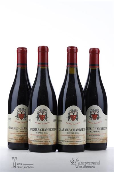 CHARMES CHAMBERTIN 1993 - Geantet Pansiot - 4 Bottles
