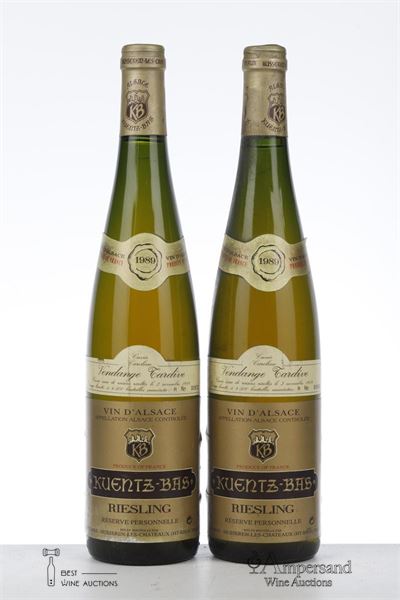 RIESLING RESERVE PERSONNELLE VENDANGE TARDIVE CUVEE CAROLINE 1989 - Kuentz Bas - 2 Bottles