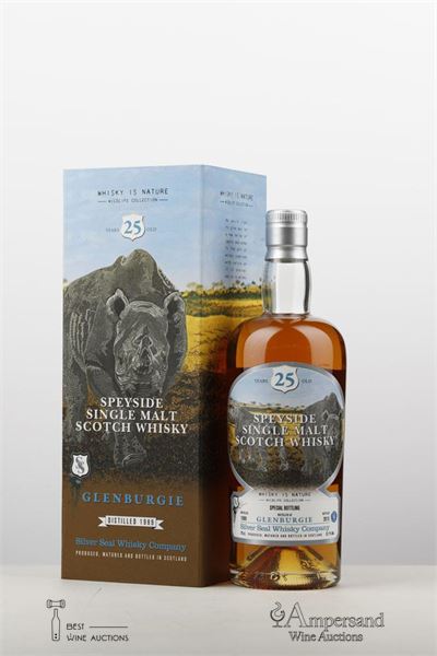 GLENBURGIE 25 YSINGLE MALT WILDLIFE SPECIAL BOTTLING 1989 - Silver Seal - 57,1 ABV - Distilled 1989 - Bottled 2015 - 1 Bottle - Oc 1