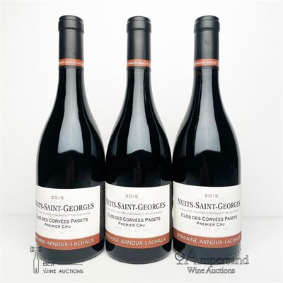 NUITS ST GEORGES CLOS DES CORVEES PAGETS 2015 - Arnoux Lachaux - 3 Bottles