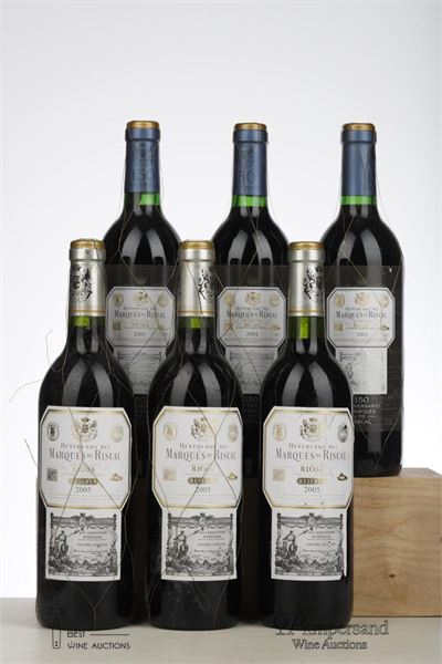 RIOJA 3*2005 RESERVA + 3*2001 - Marques de Riscal - 6 Bottles